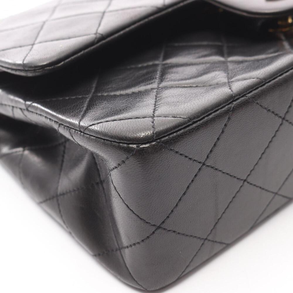 CHANEL Matelasse Double Flap Shoulder Bag in Lambskin Leather, Black - Picture 13 of 13